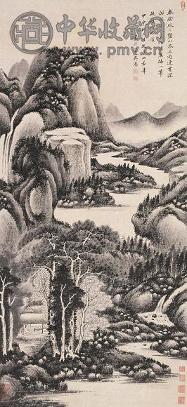 吴历(款) 山水 立轴 纸本