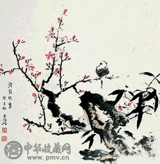 霍春阳 花鸟 镜心 设色纸本