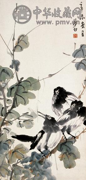 王梦白 花鸟 立轴 设色纸本