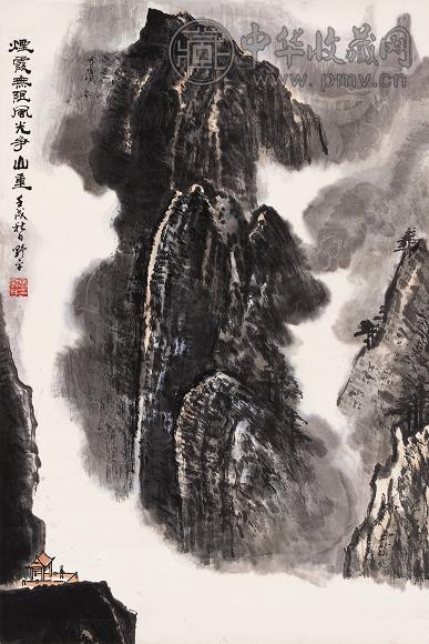 应野平 1982年作 无限风光 立轴 设色纸本