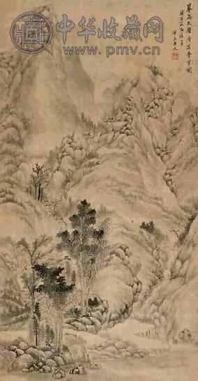 徐适 山水 立轴 绢本