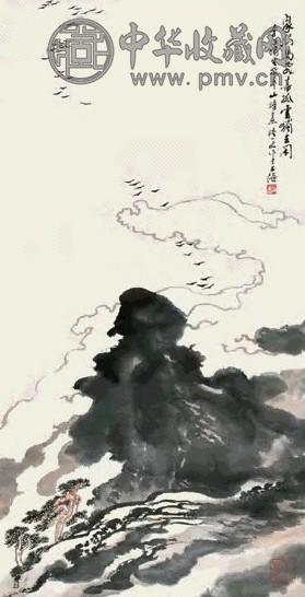 陆一飞 李白诗意图 镜心 设色纸本