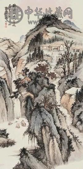 徐昭 1943年作 赏秋图 轴 设色纸本