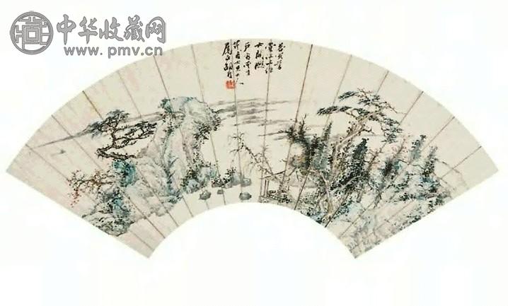 胡璋 山水 扇面 纸本