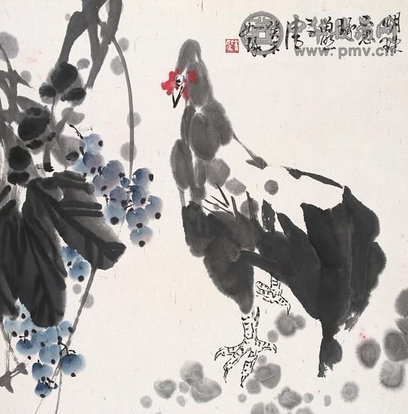 崔如琢 当代 大吉图 立轴 设色纸本