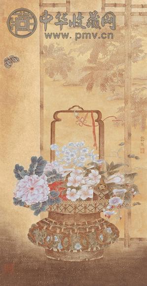 张铨 云霏自引翩翩来 镜心 纸本金笺