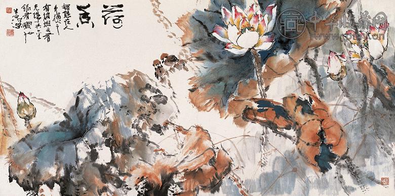 杨善深 荷香 镜心 设色纸本