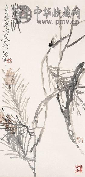 张星 秋禅 镜心 设色纸本