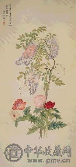 清初 恽冰 花卉 轴