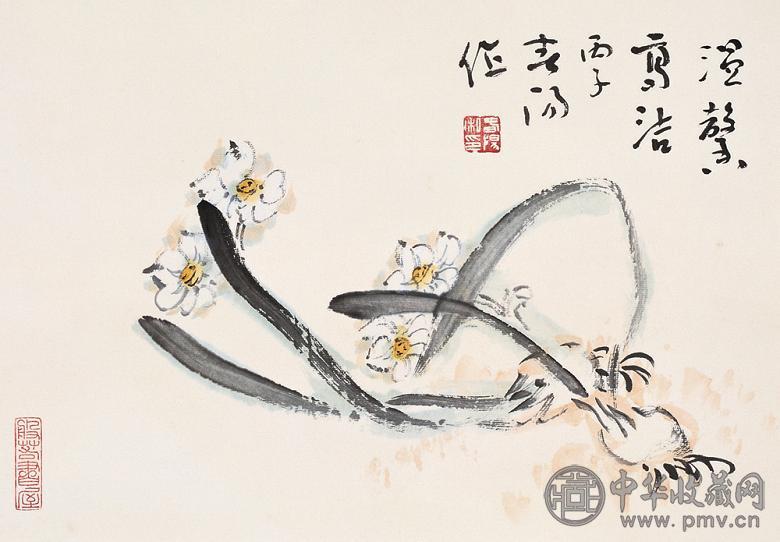 霍春阳 温馨高洁 镜心 设色纸本