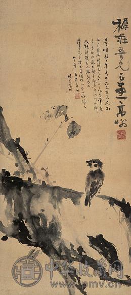 高奇峰 花鸟 镜心 水墨纸本