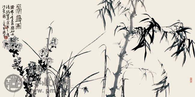 陈玉圃 岁寒三友图 镜心 水墨纸本