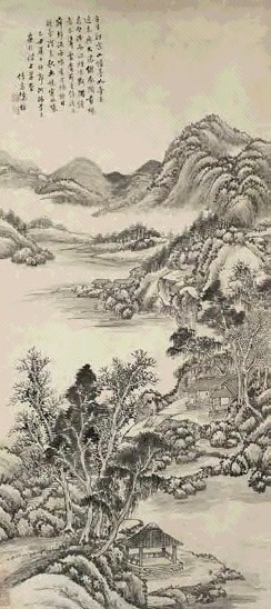 清 徐适 山水 轴