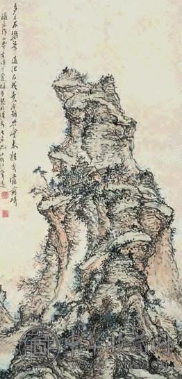 汪声远 山水 镜心 纸本