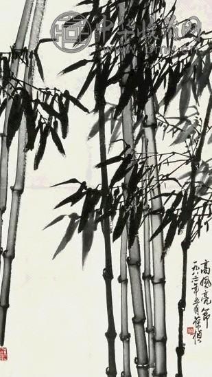 苏葆桢 竹 镜心 纸本