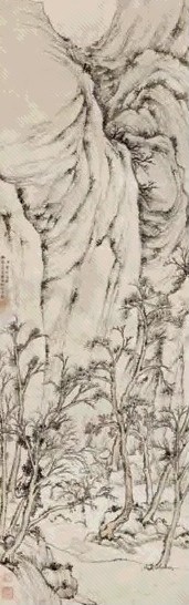 清 李世倬 摹文徵明松阴鸣泉