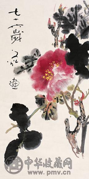 谢之光 富贵图 镜心 设色纸本