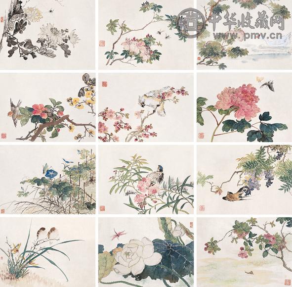 张振清 花鸟 镜心 设色绢本