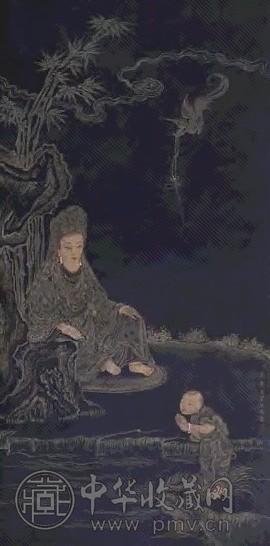 焦秉贞 童子拜观音 轴