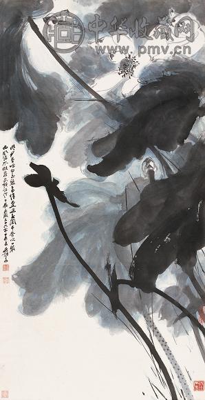 张大千 丁未(1967年)作 冷香 立轴 纸本