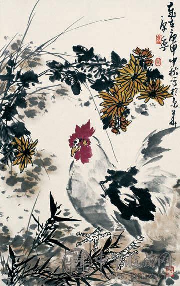 康宁 大吉图 镜心 设色纸本