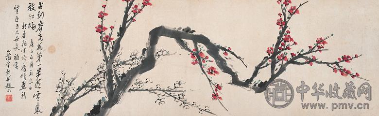 金心兰 梅花图 立轴 设色纸本