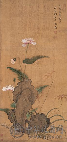 文俶 辛未(1631年) 花卉 立轴 绢本