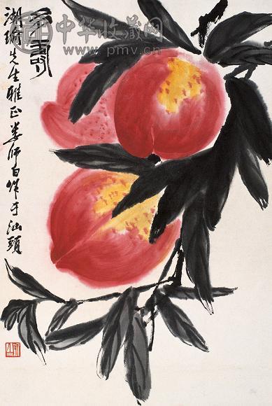 娄师白 多寿 镜心 设色纸本