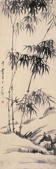 改琦 干霄直上 立轴 水墨纸本