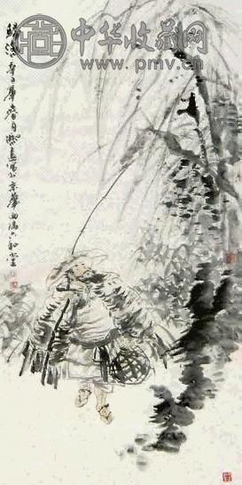 冯远 人物 立轴 设色纸本