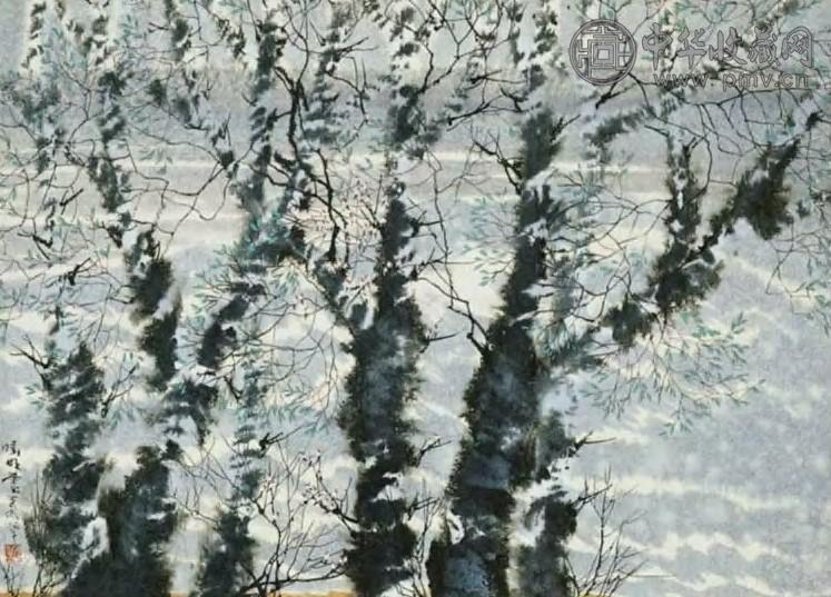 赵准望 当代 山林小鸟 镜心