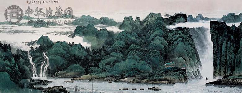 李颖 瞿塘峡 镜心 设色纸本