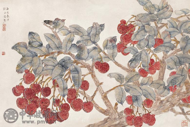 郭子良 荔枝 镜心 设色纸本