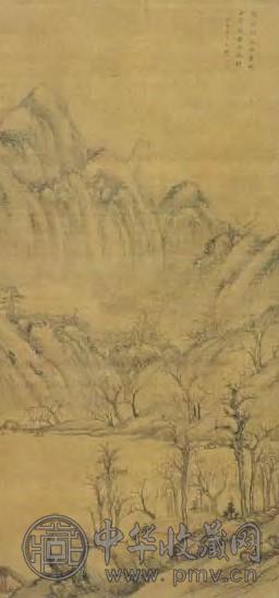 李流芳 明 山意冲寒欲放梅 轴