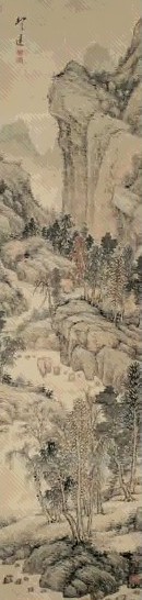 清 万上遴 山水 轴