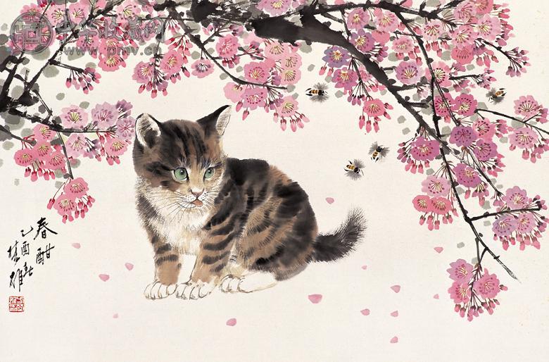 方楚雄 乙酉(2005年)作 春酣 镜心 设色纸本