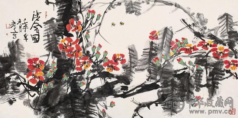 方土 清风图 镜心 设色纸本