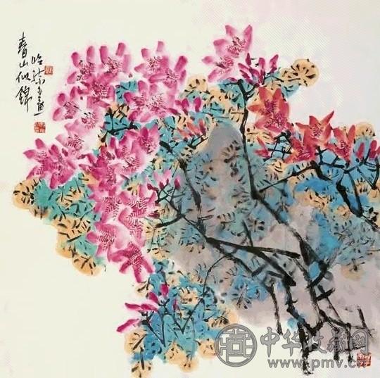 郭怡孮 春山似锦 镜心 设色纸本