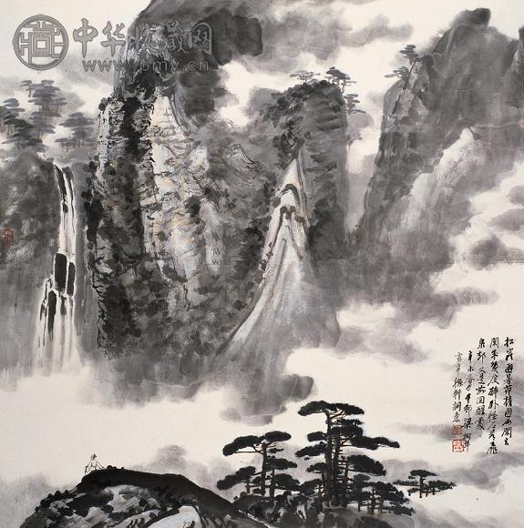 梁树年 1991年作 辛稼轩《西江月》词意 镜心 设色纸本