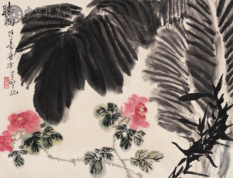 何涵宇 花卉 镜心 设色纸本