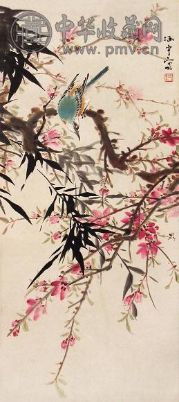 何涵宇 花鸟 立轴 设色纸本