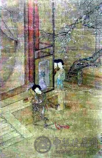 禹之鼎 人物 立轴 设色绢本