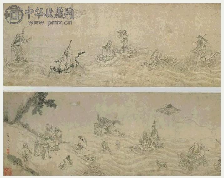 清 焦秉贞 白描应真图 卷