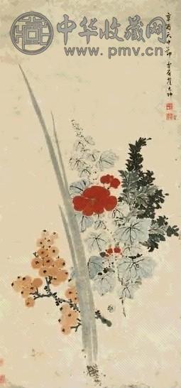 翟大坤 清供图 立轴 纸本
