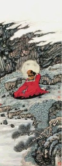 现代 钱化佛 罗汉 轴