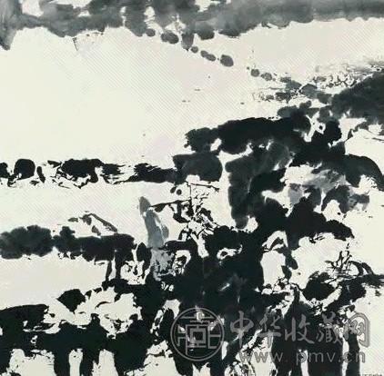 赵无极 1980年作 抽象 水墨纸本