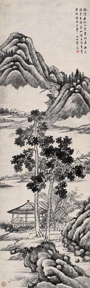 戴以恒 云洞庭秋 立轴 设色纸本