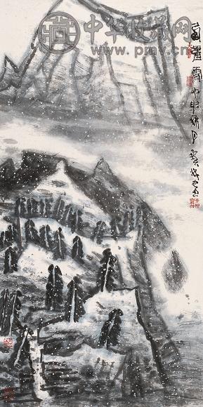 刘进安 2004年作 诗友图 镜心 设色纸本