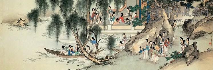 王叔晖 现代 柳荫消夏图 镜心