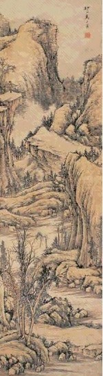 万上遴 山水 立轴